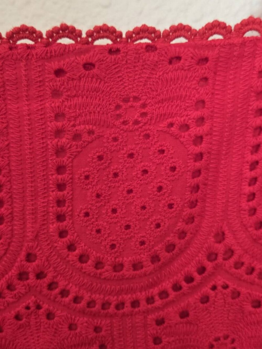 Amazing FARM Rio Red Pineapple Eyelet Maxi Dress in sz XS NWT - Picture 10 of 11
